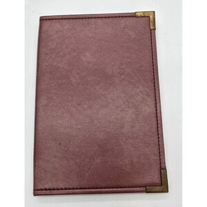 Cambridge Burgundy Leather Portfolio With Brass Accents